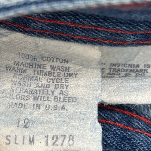 Luv It 1978 Superman Kids Jeans Size 12 Slim Vintage Unisex Embroidered DC Heros - Picture 15 of 16